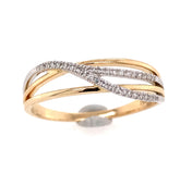 14kt Yellow Gold Diamond Band- size 7.75